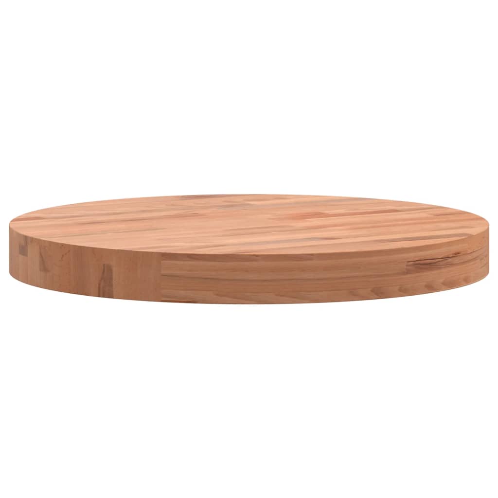 Bordplate Ø40x4 cm rund heltre bøketre