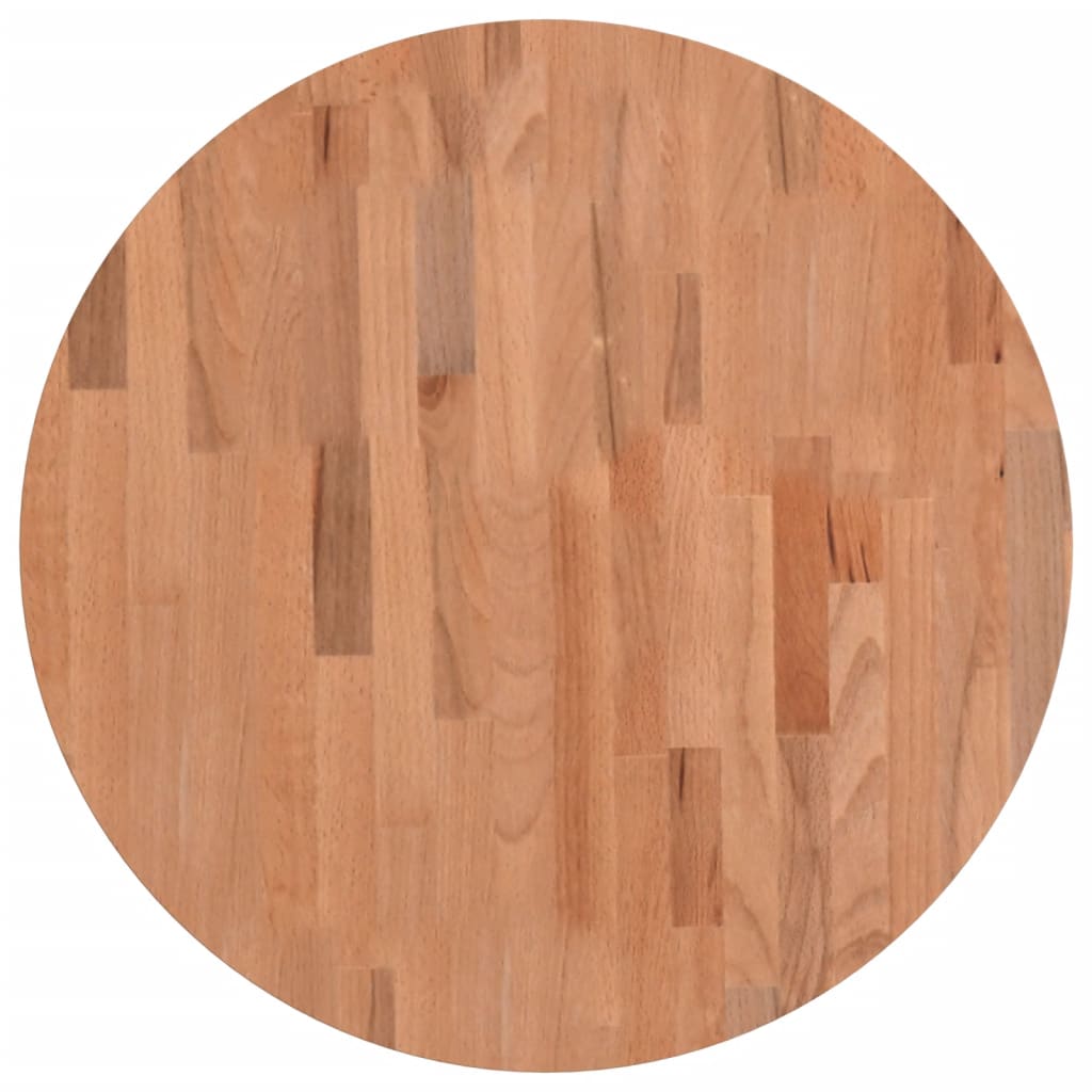 Bordplate Ø60x4 cm rund heltre bøketre