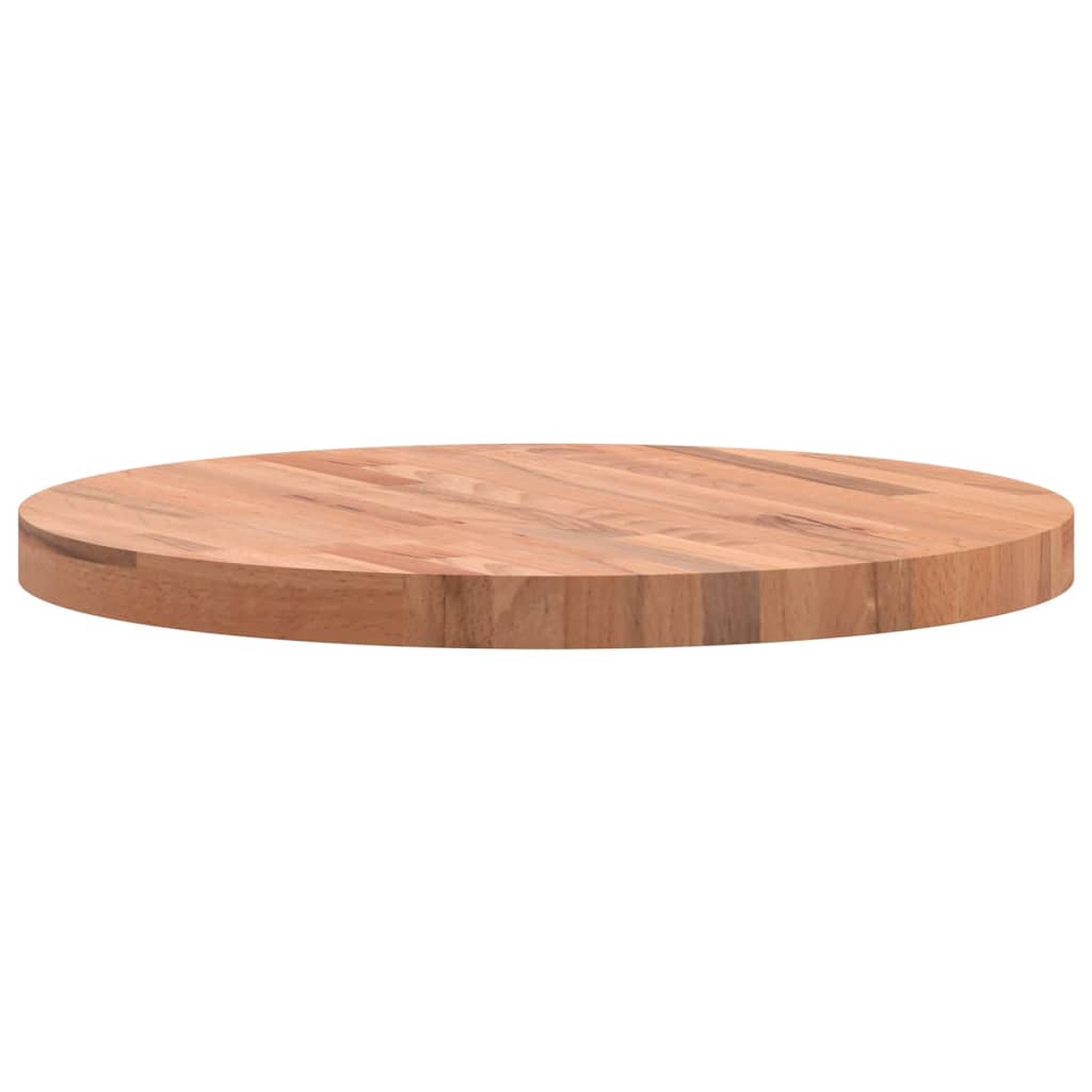 Bordplate Ø60x4 cm rund heltre bøketre