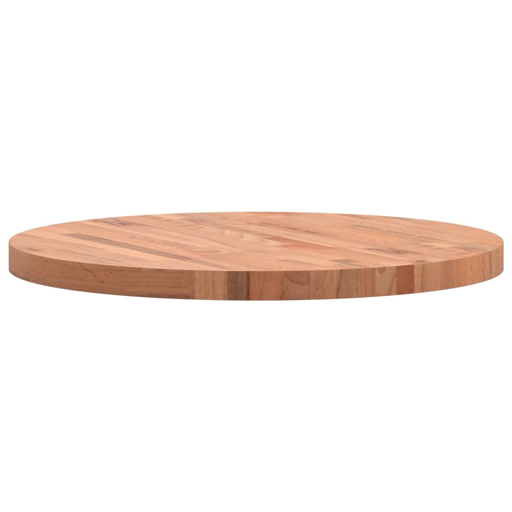 Bordplate Ø70x4 cm rund heltre bøketre