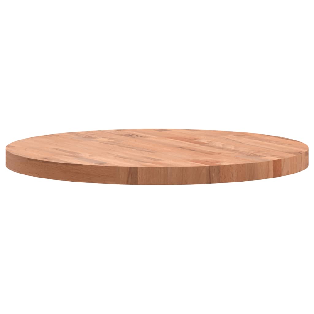 Bordplate Ø70x4 cm rund heltre bøketre