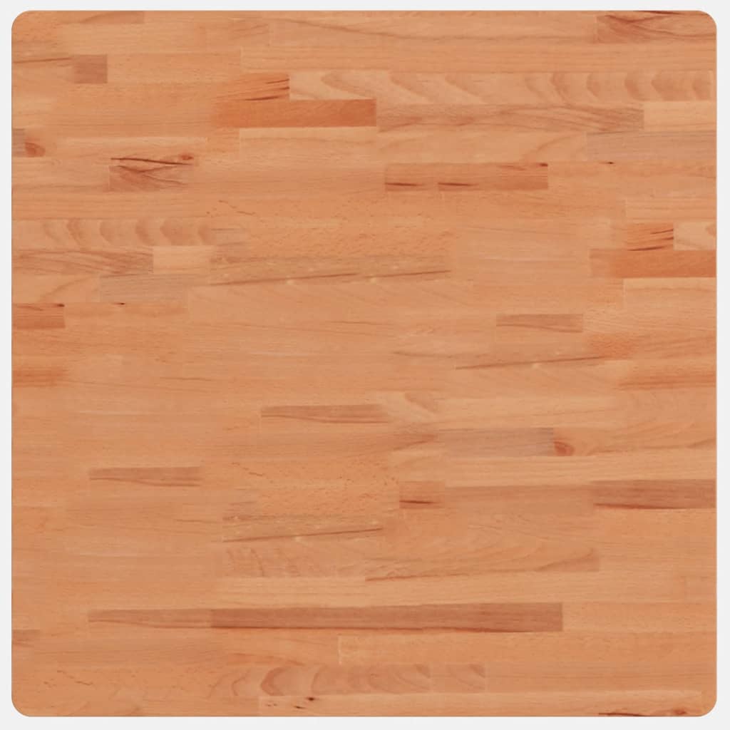 Bordplate 70x70x2,5 cm firkantet heltre bøketre