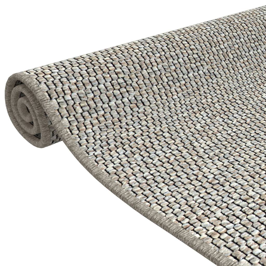 Teppeløper sisal-utseende gråbrun 80x150 cm