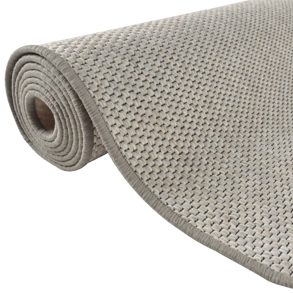 Teppeløper sisal-utseende gråbrun 80x250 cm