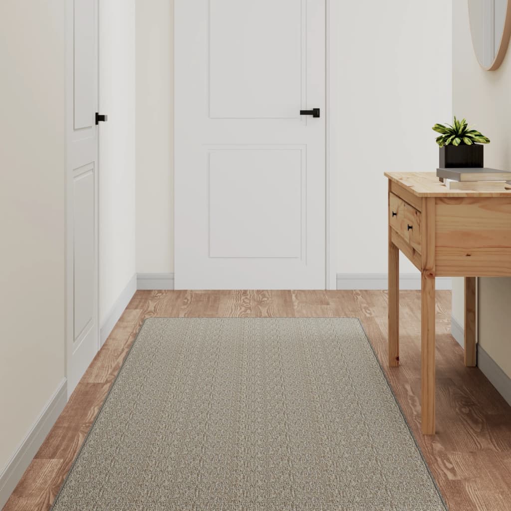 Teppeløper sisal-utseende gråbrun 80x250 cm