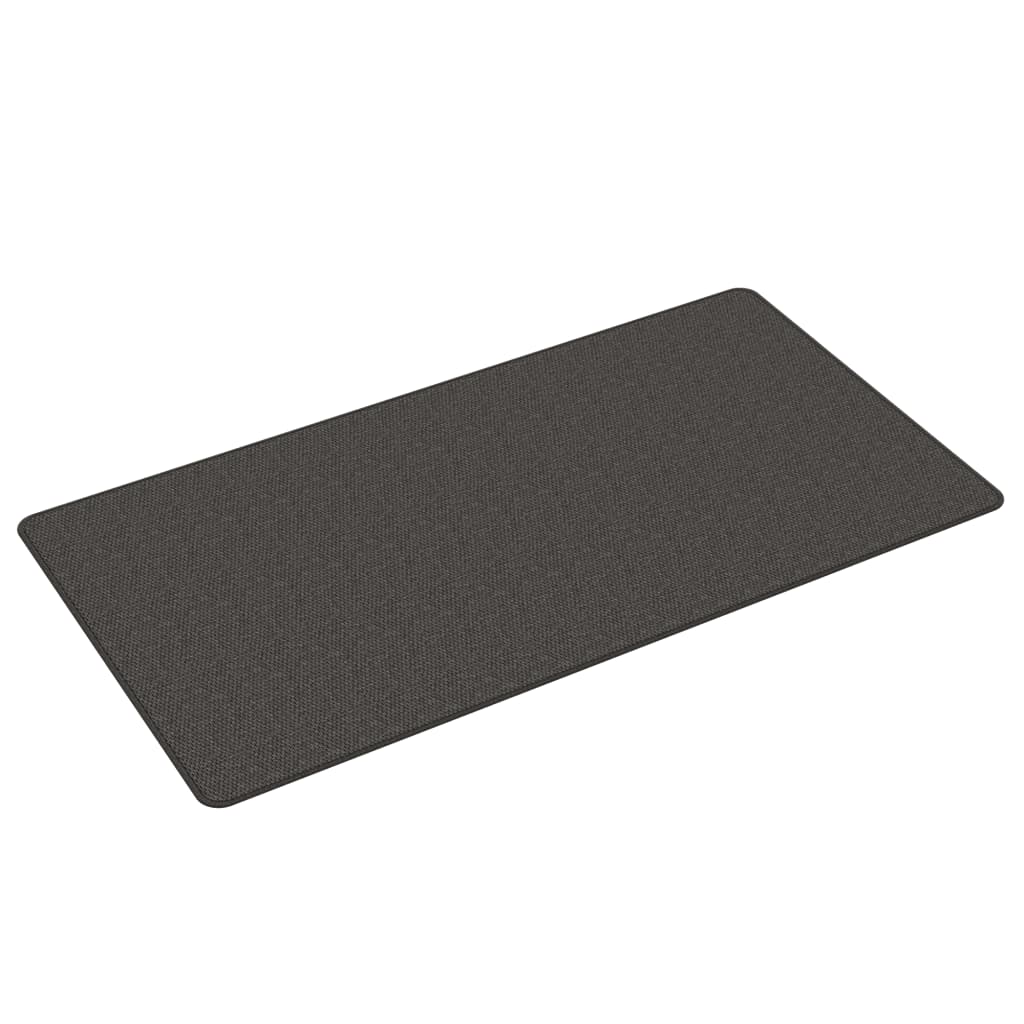 Teppeløper sisal-utseende antrasitt 80x150 cm