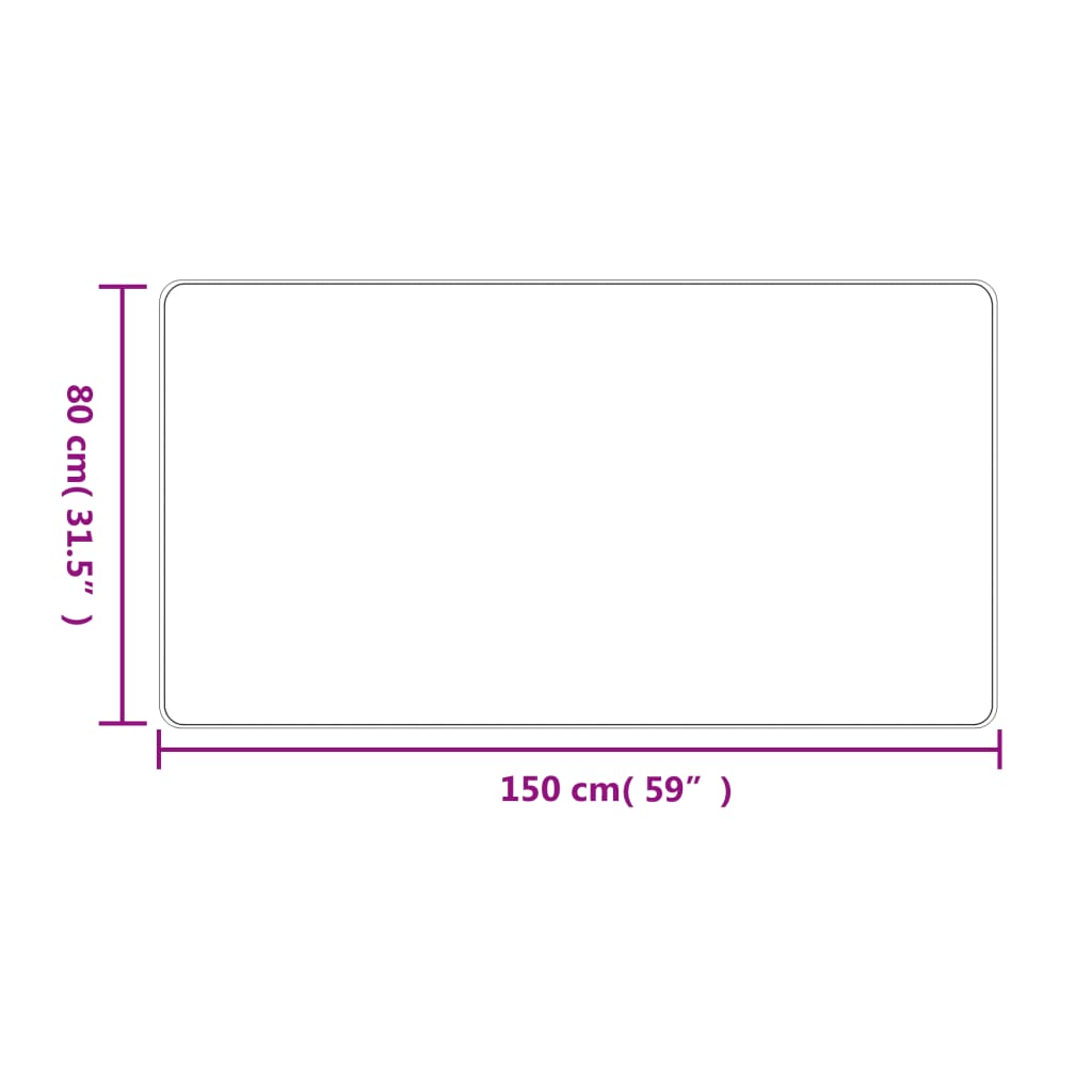 Teppeløper sisal-utseende antrasitt 80x150 cm