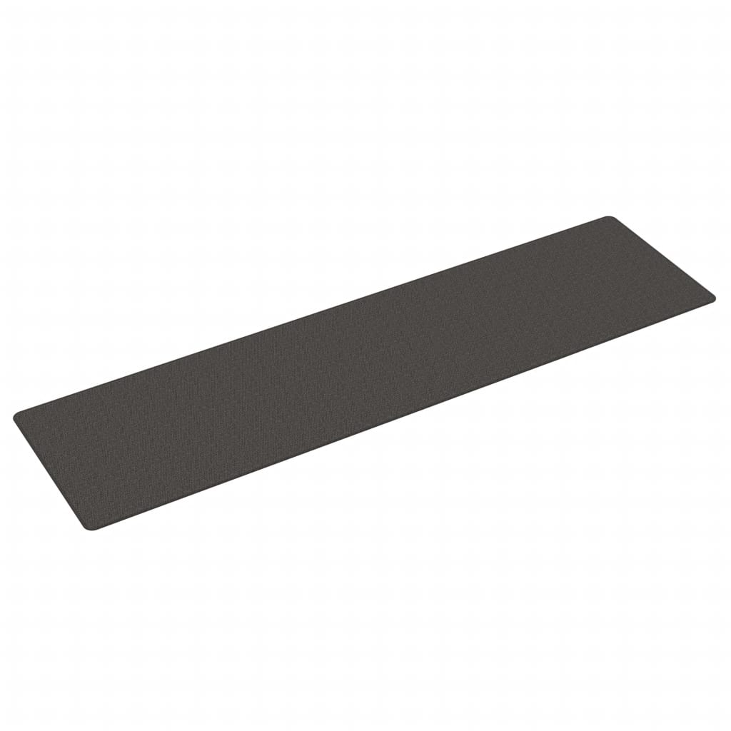 Teppeløper sisal-utseende antrasitt 80x300 cm