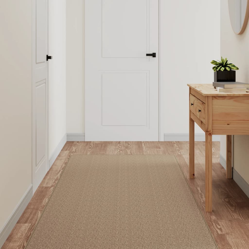 Teppeløper sisal-utseende sand 80x150 cm