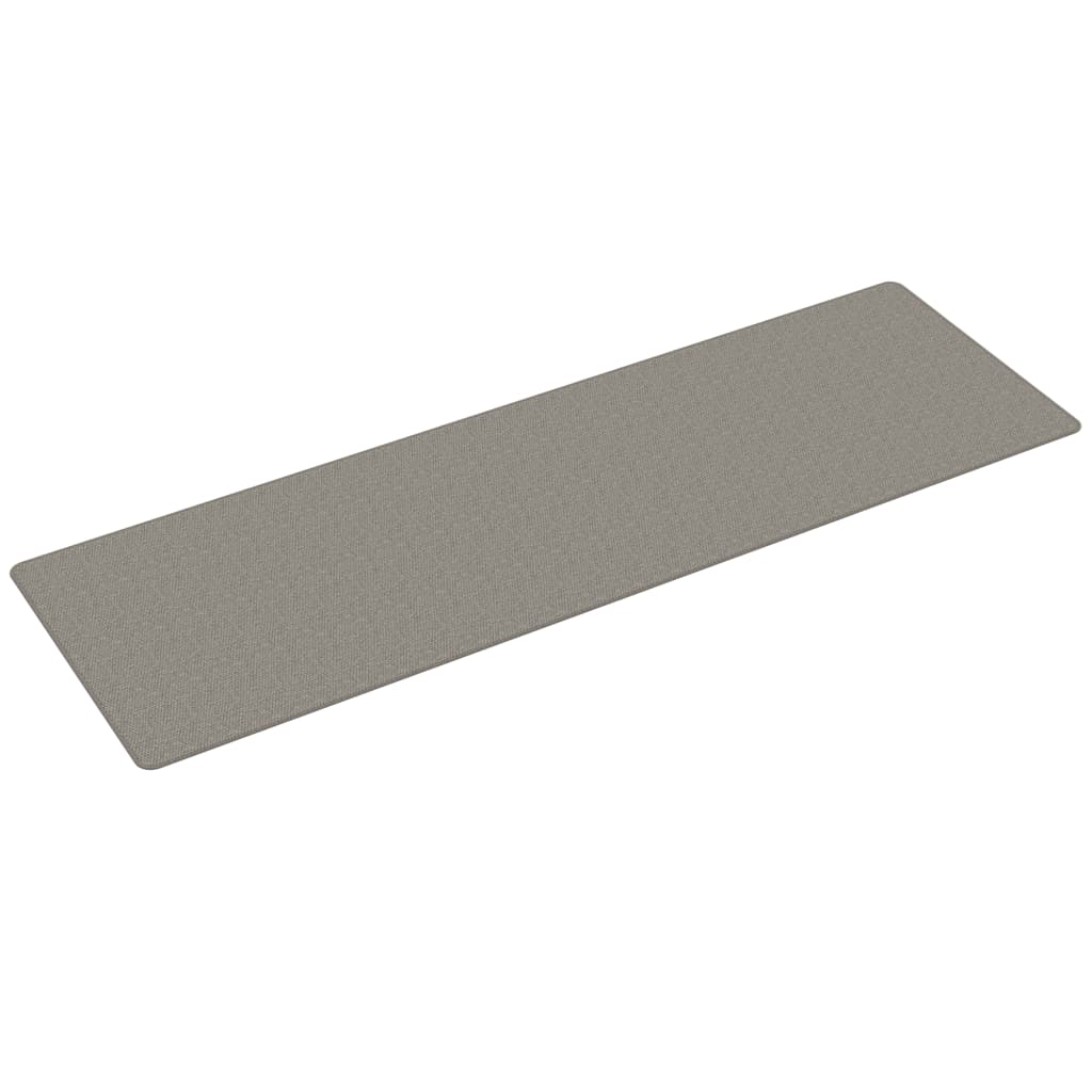 Teppeløper sisal-utseende sølv 80x250 cm