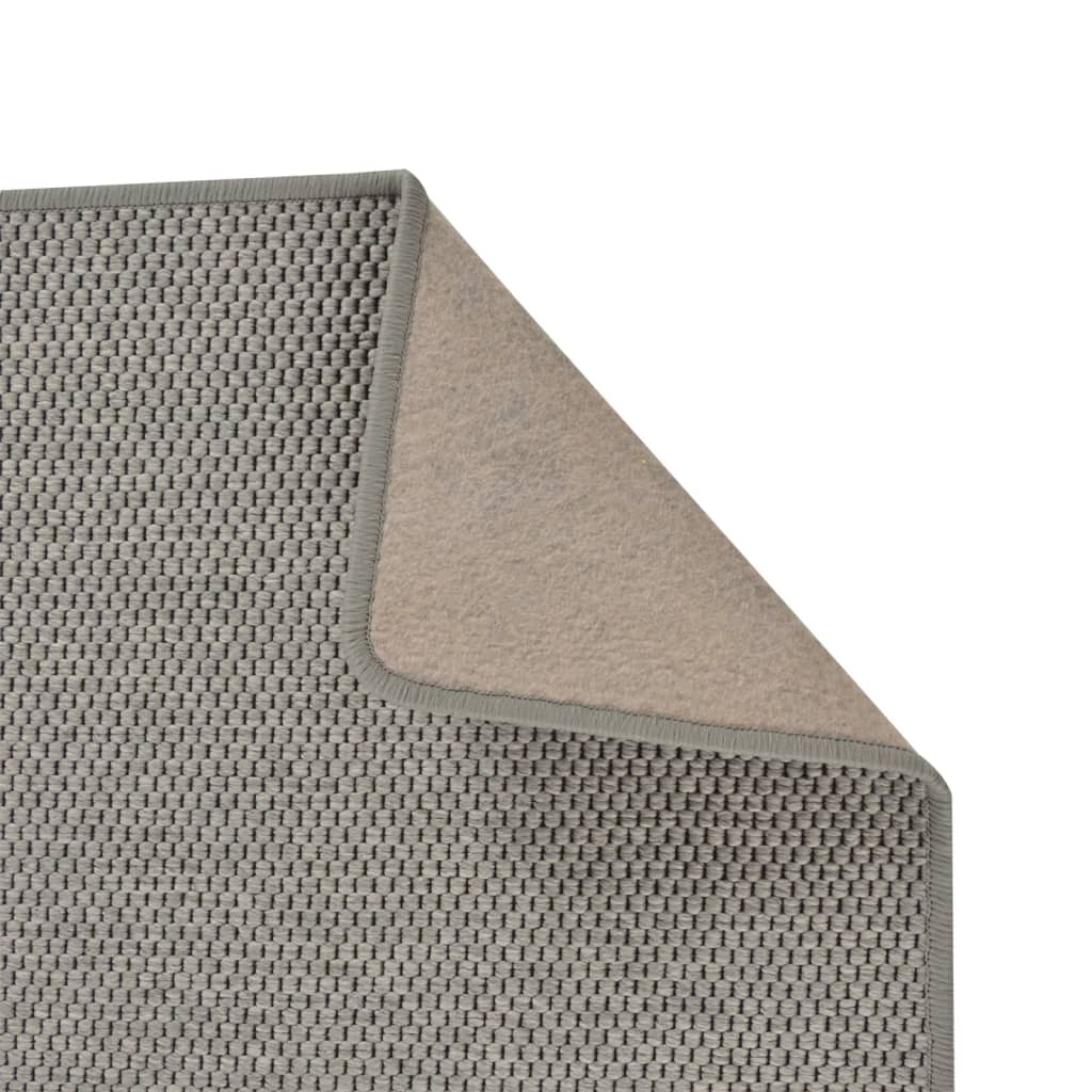 Teppeløper sisal-utseende sølv 80x250 cm