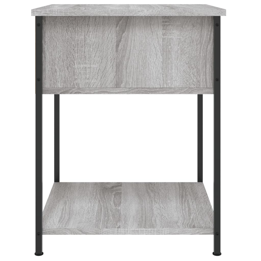Nattbord 2 stk grå sonoma 44x45x58 cm konstruert tre