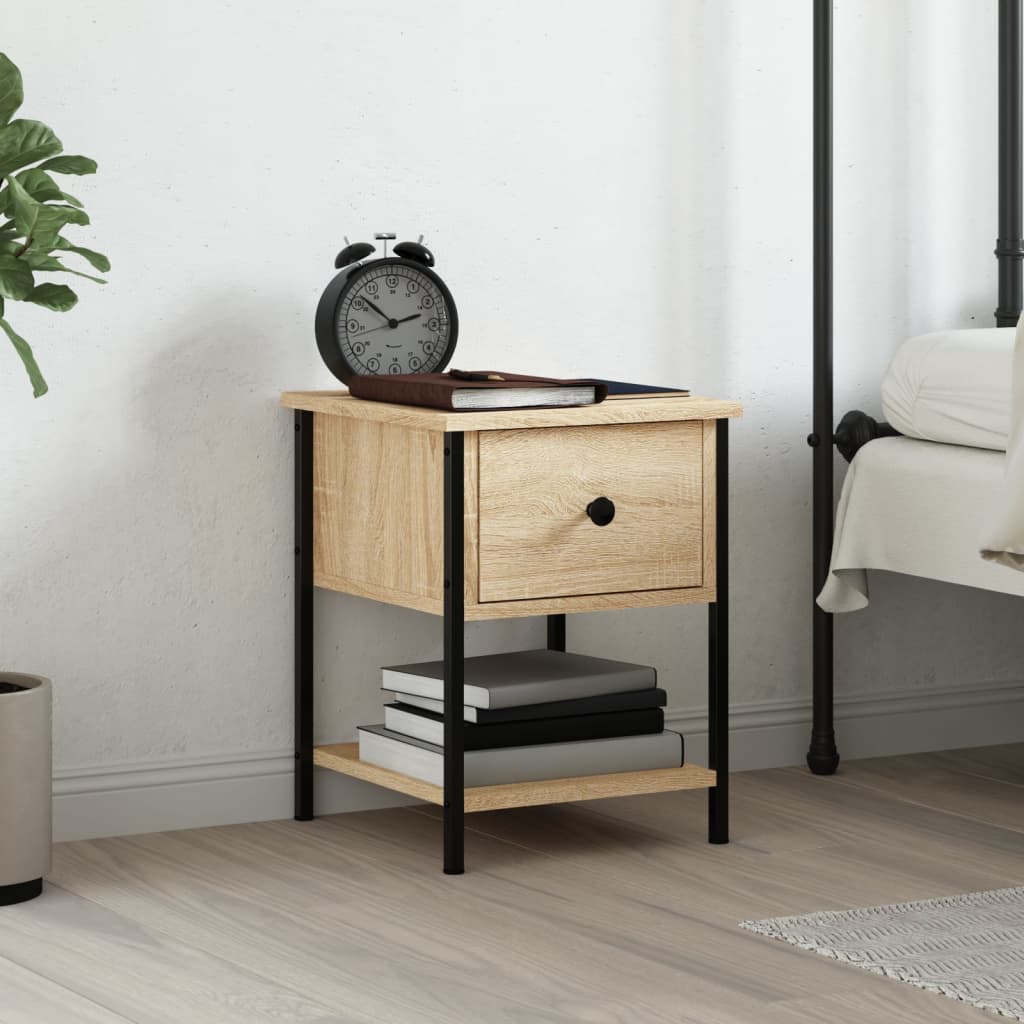 Nattbord sonoma eik 34x35,5x45 cm konstruert tre
