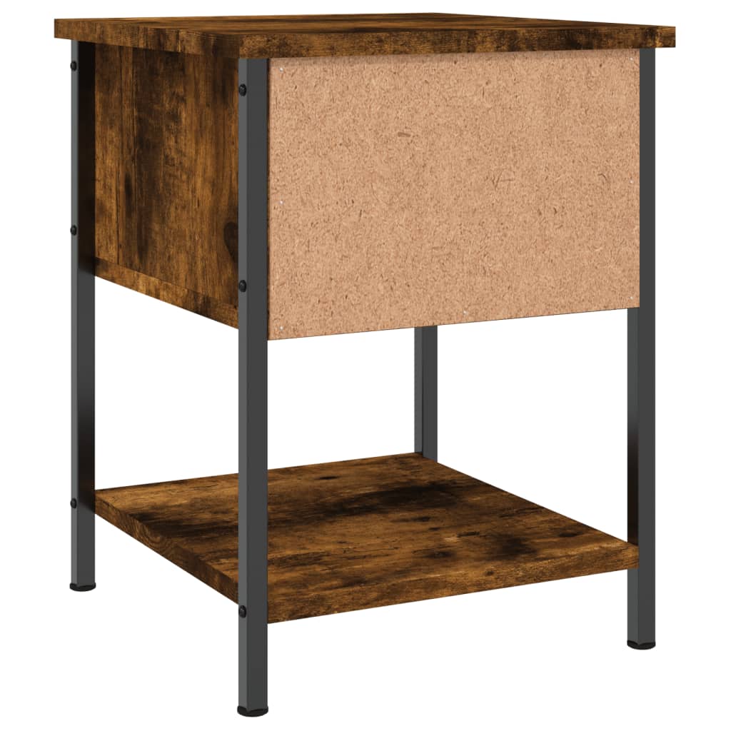 Nattbord 2 stk røkt eik 34x35,5x45 cm konstruert tre