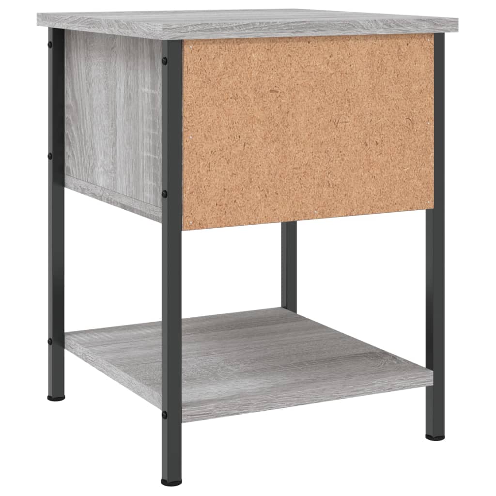 Nattbord 2 stk grå sonoma 34x35,5x45 cm konstruert tre