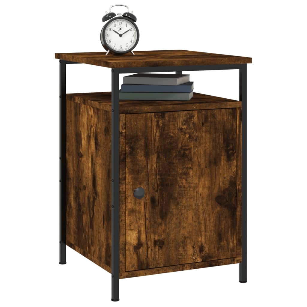 Nattbord 2 stk røkt eik 40x42x60 cm konstruert tre