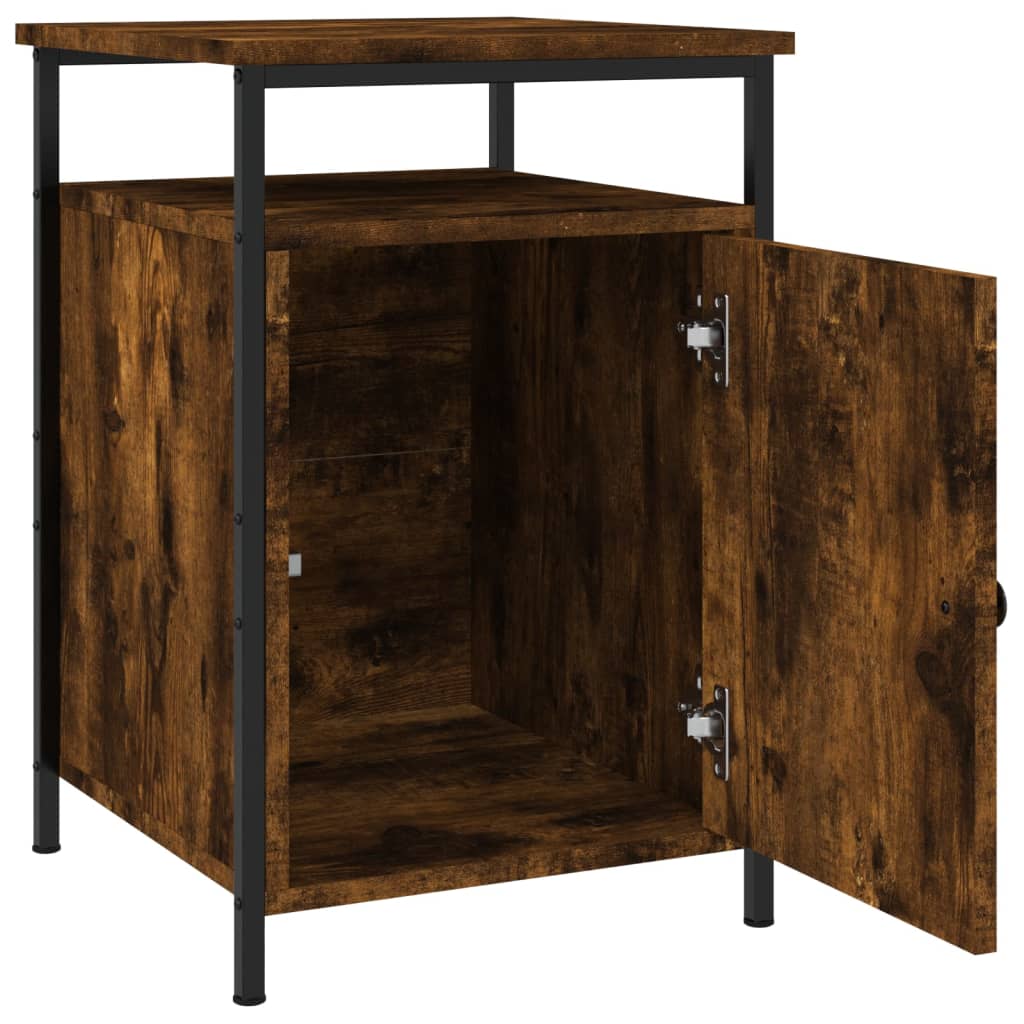 Nattbord 2 stk røkt eik 40x42x60 cm konstruert tre