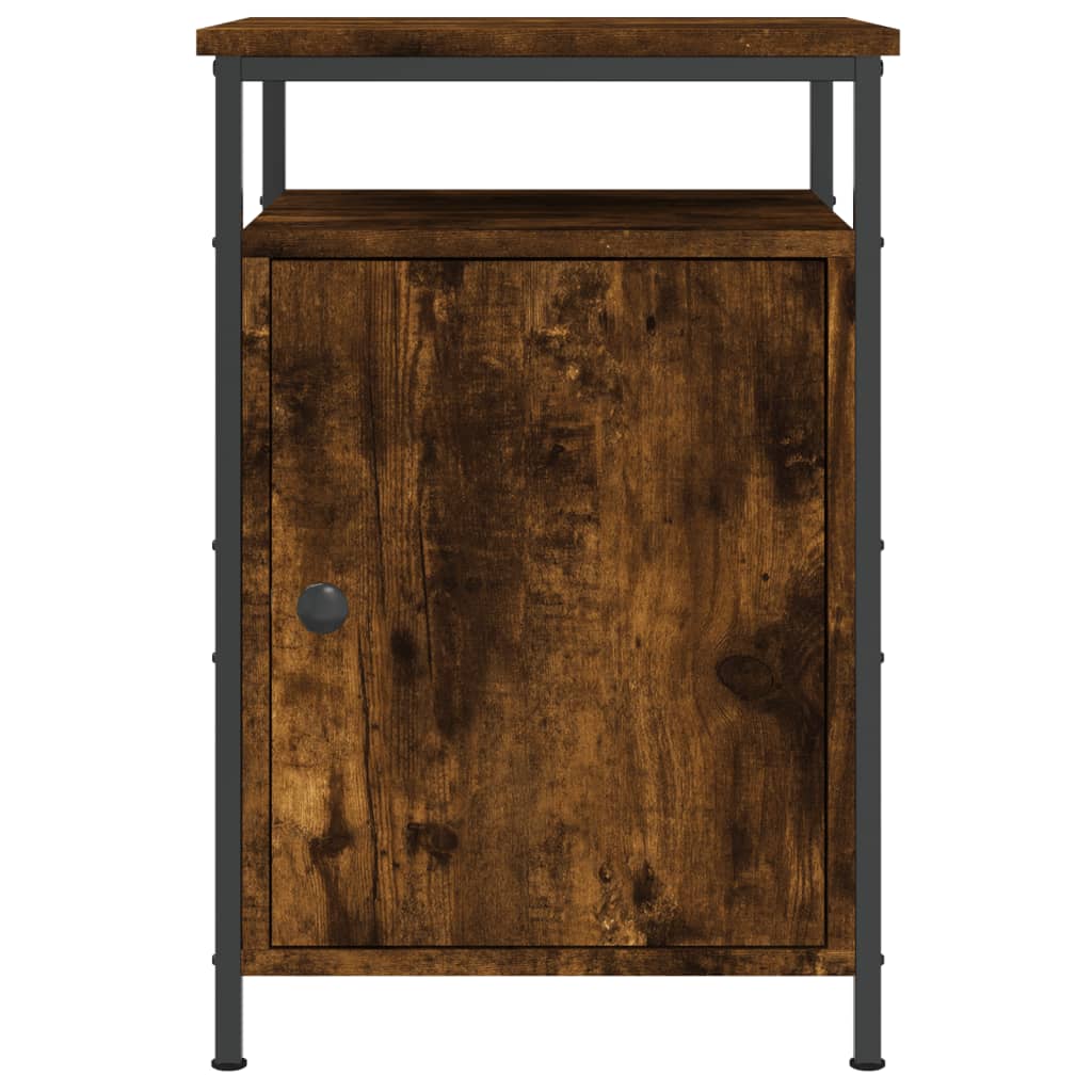 Nattbord 2 stk røkt eik 40x42x60 cm konstruert tre