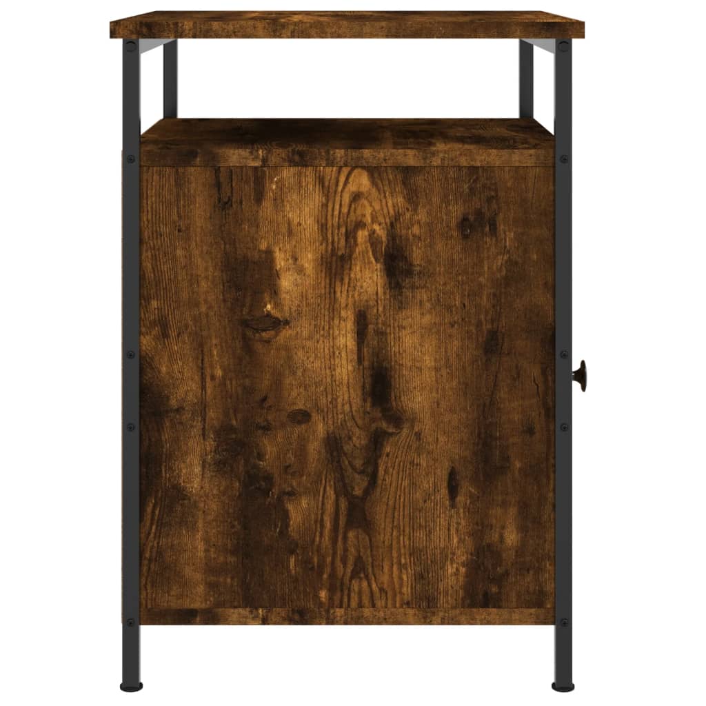 Nattbord 2 stk røkt eik 40x42x60 cm konstruert tre