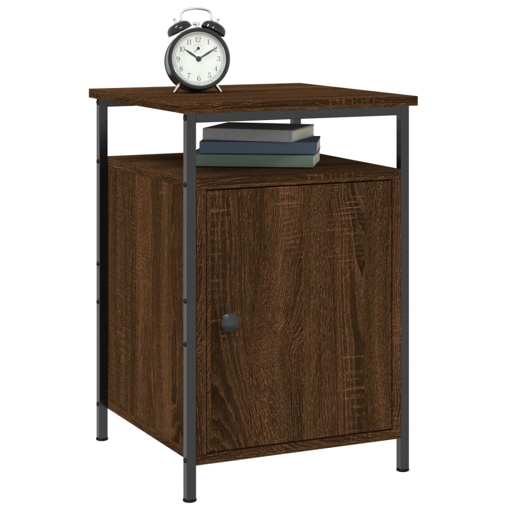 Nattbord brun eik 40x42x60 cm konstruert tre