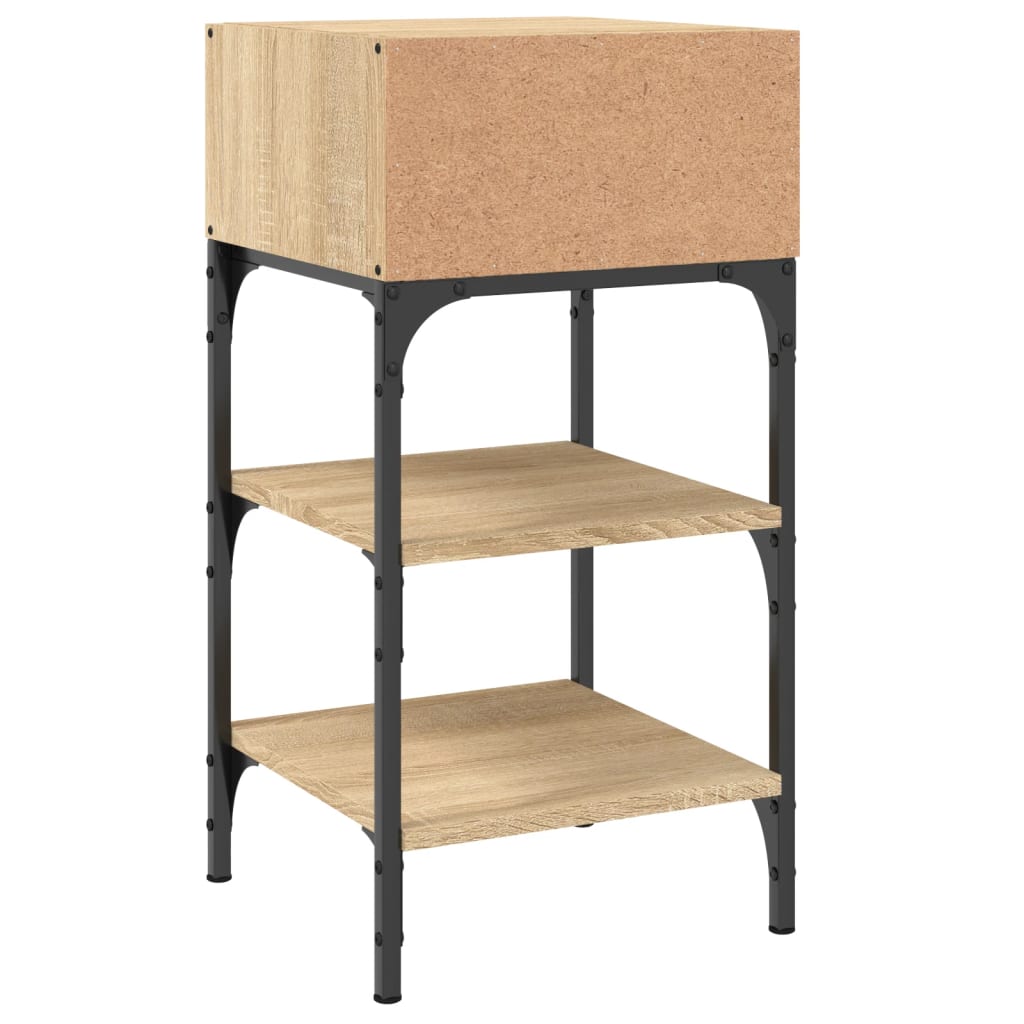 Nattbord 2 stk sonoma eik 35x34,5x70 cm konstruert tre