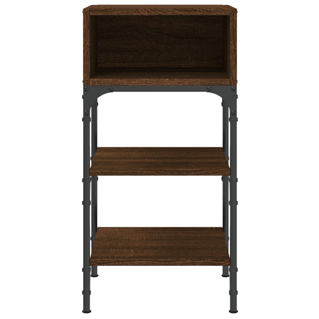 Nattbord 2 stk brun eik 35x34,5x70 cm konstruert tre