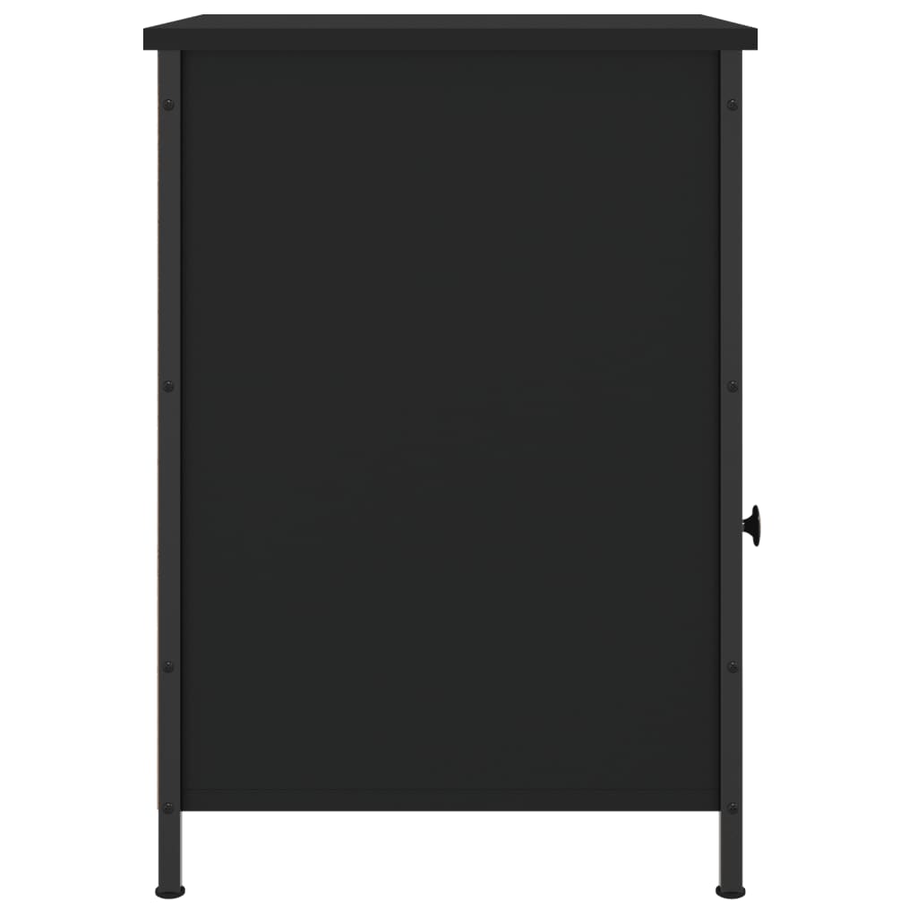 Nattbord svart 40x42x60 cm konstruert tre