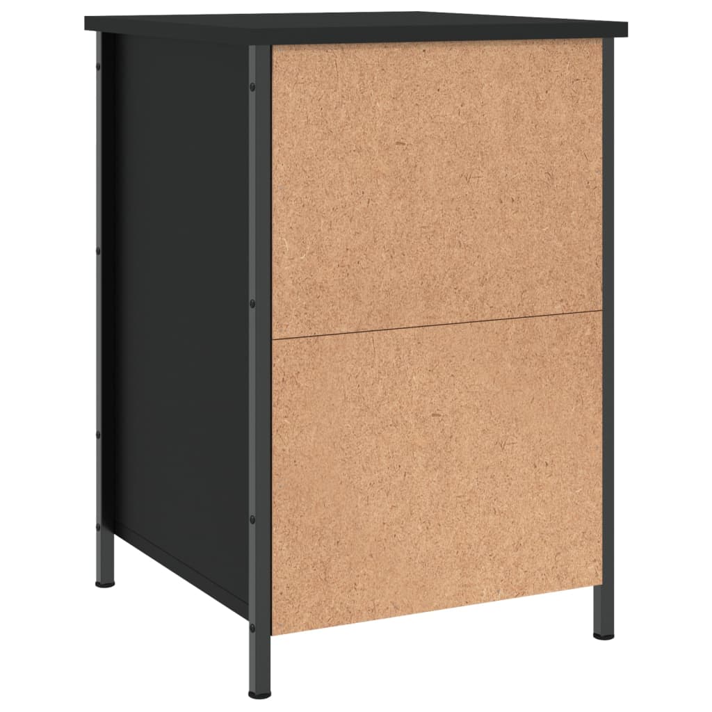 Nattbord svart 40x42x60 cm konstruert tre