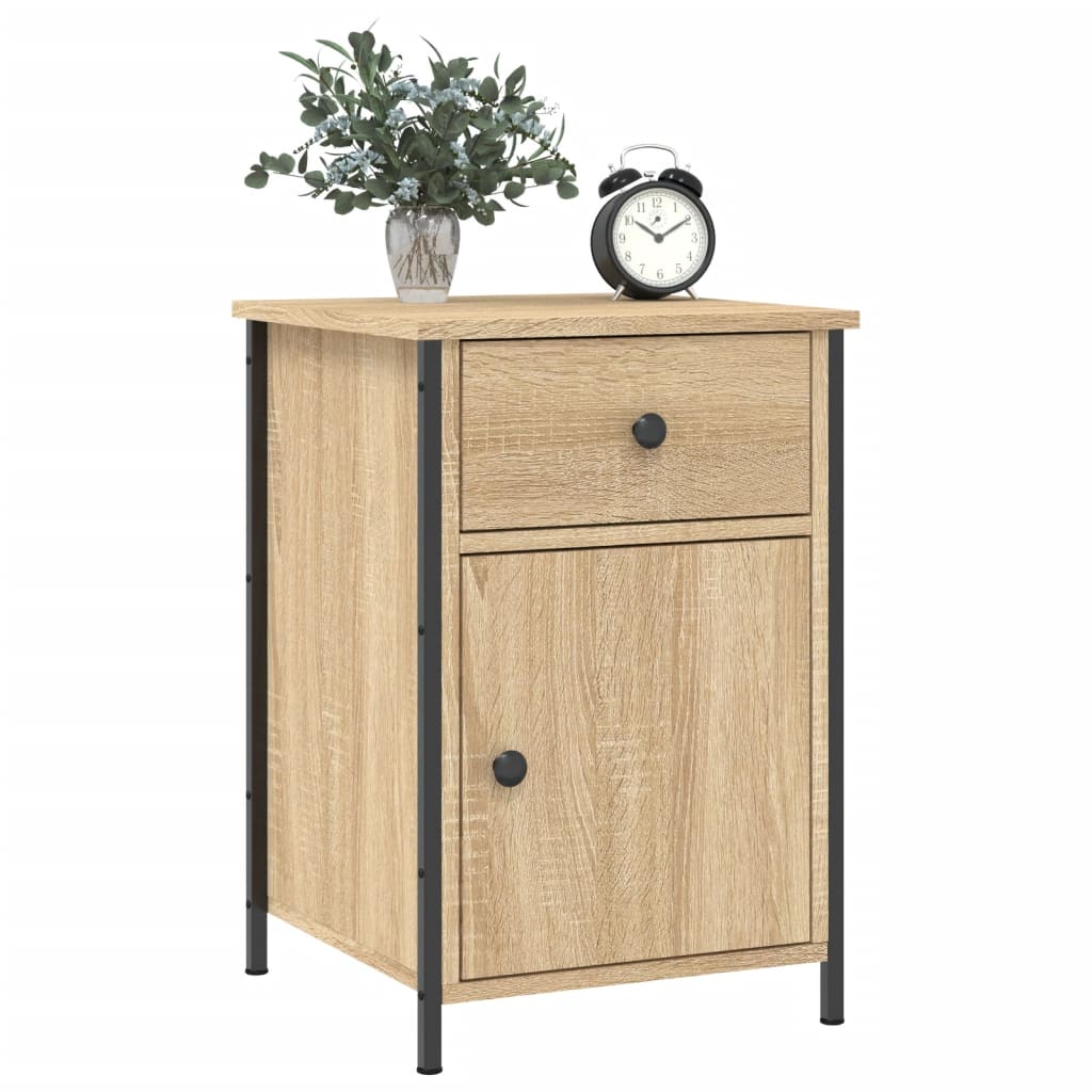 Nattbord 2 stk sonoma eik 40x42x60 cm konstruert tre