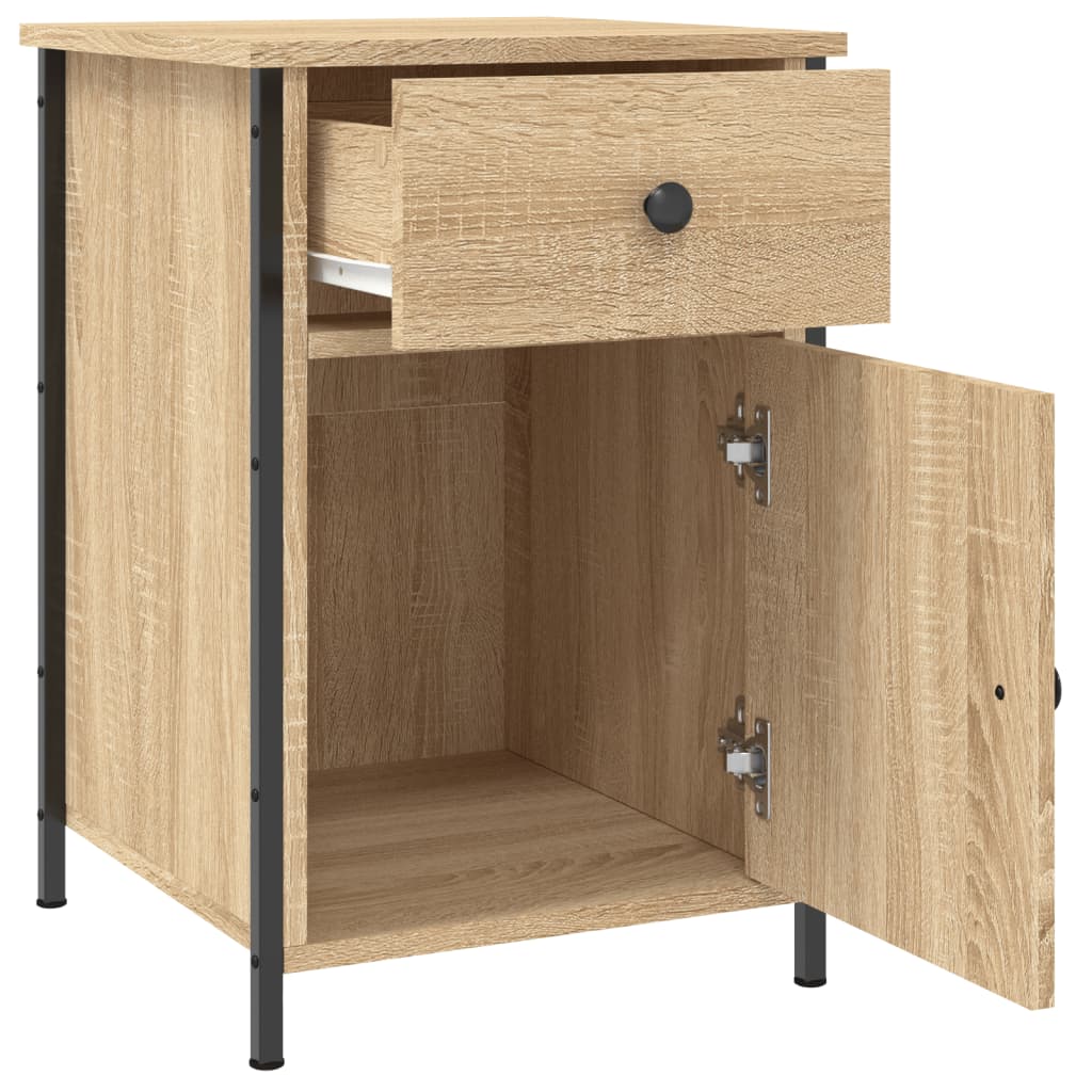 Nattbord 2 stk sonoma eik 40x42x60 cm konstruert tre