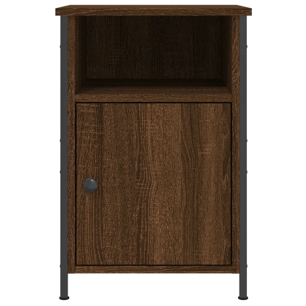 Nattbord 2 stk brun eik 40x42x60 cm konstruert tre