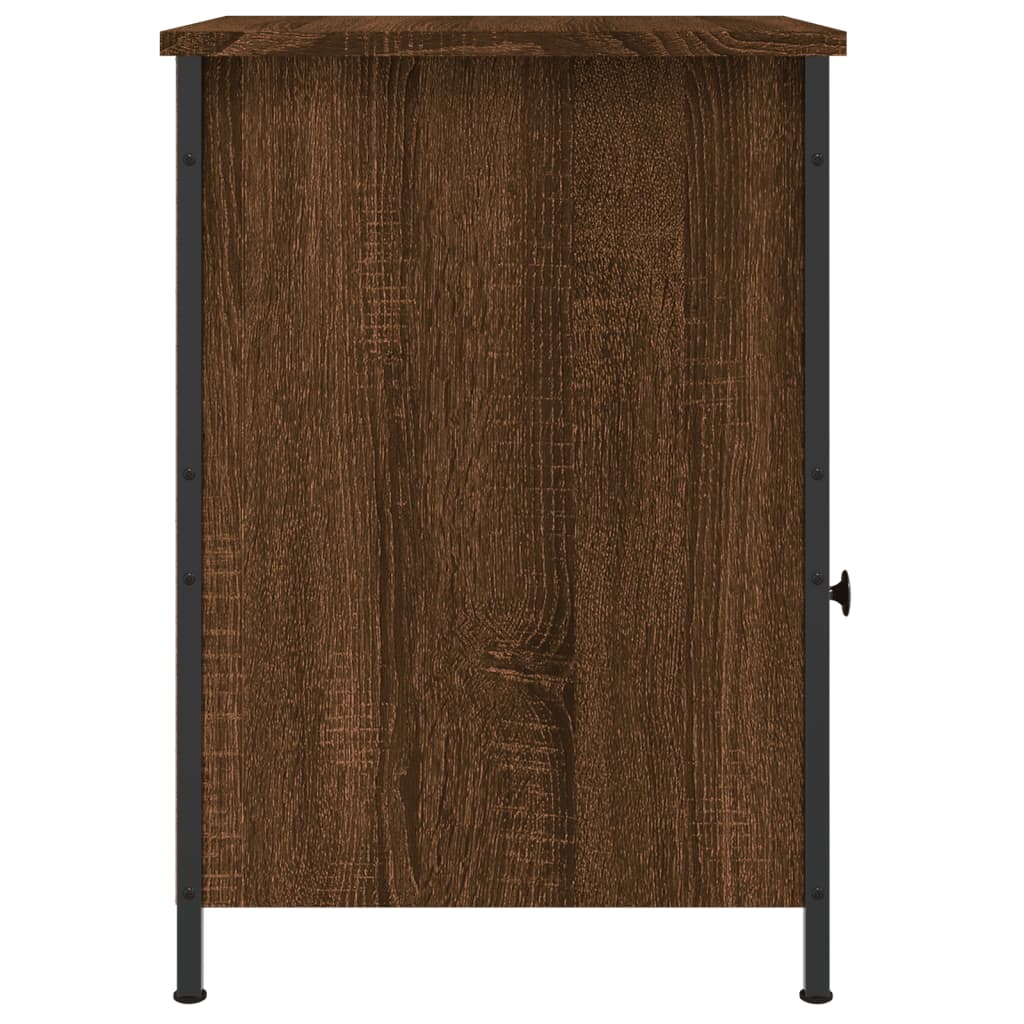 Nattbord 2 stk brun eik 40x42x60 cm konstruert tre