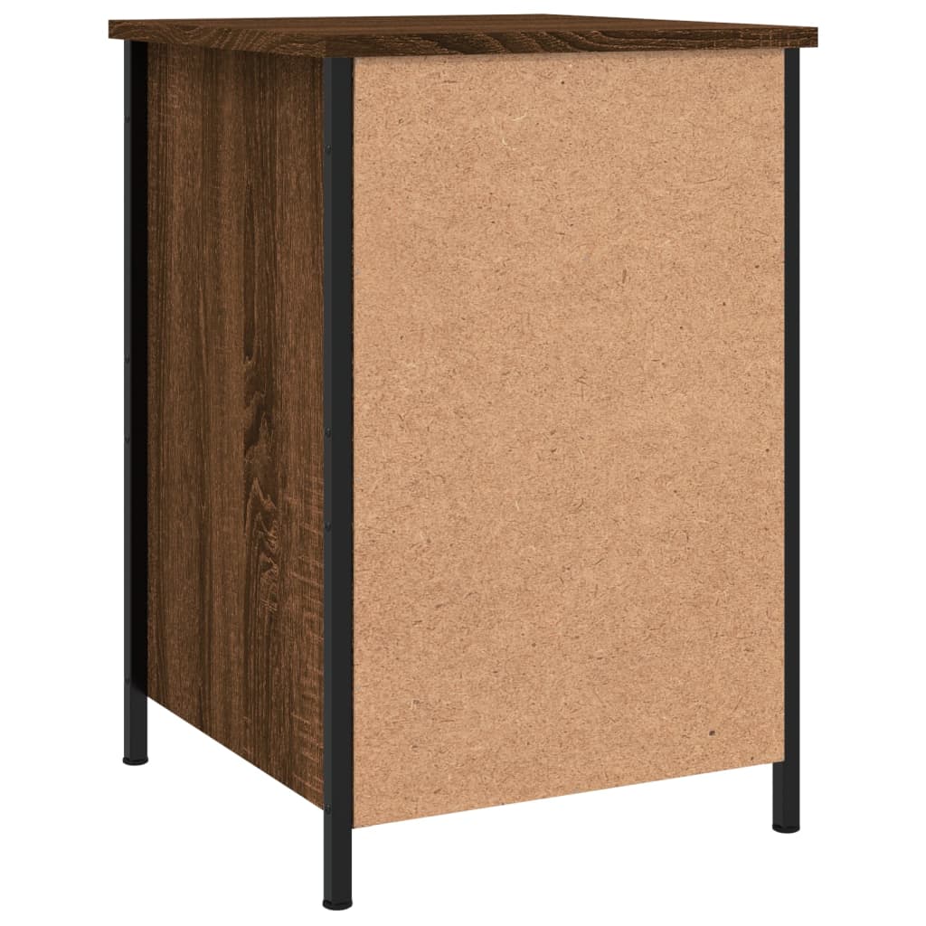 Nattbord 2 stk brun eik 40x42x60 cm konstruert tre