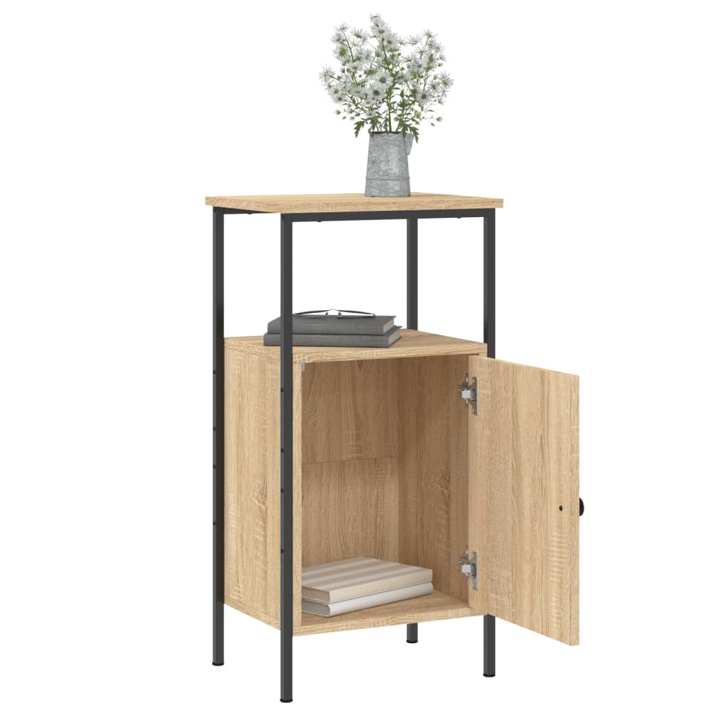 Nattbord 2 stk sonoma eik 41x31x80 cm konstruert tre