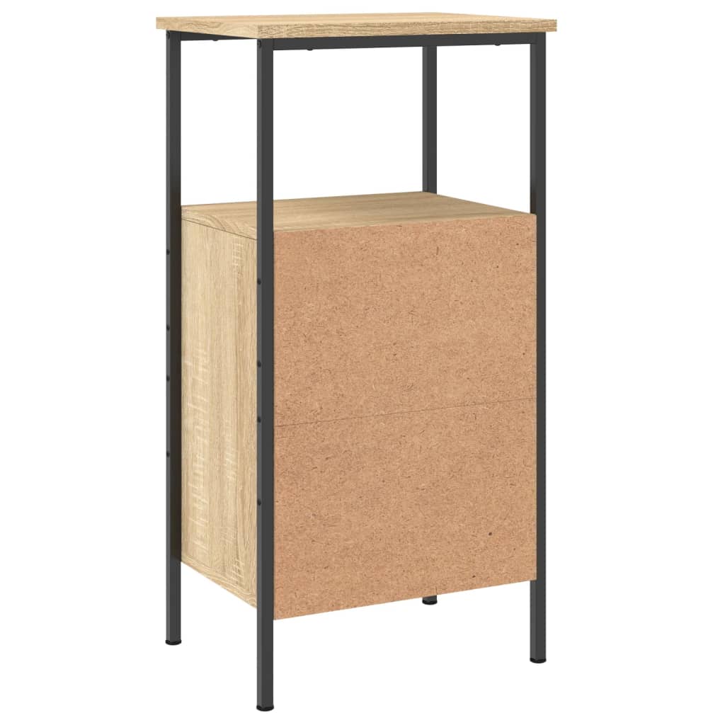 Nattbord 2 stk sonoma eik 41x31x80 cm konstruert tre