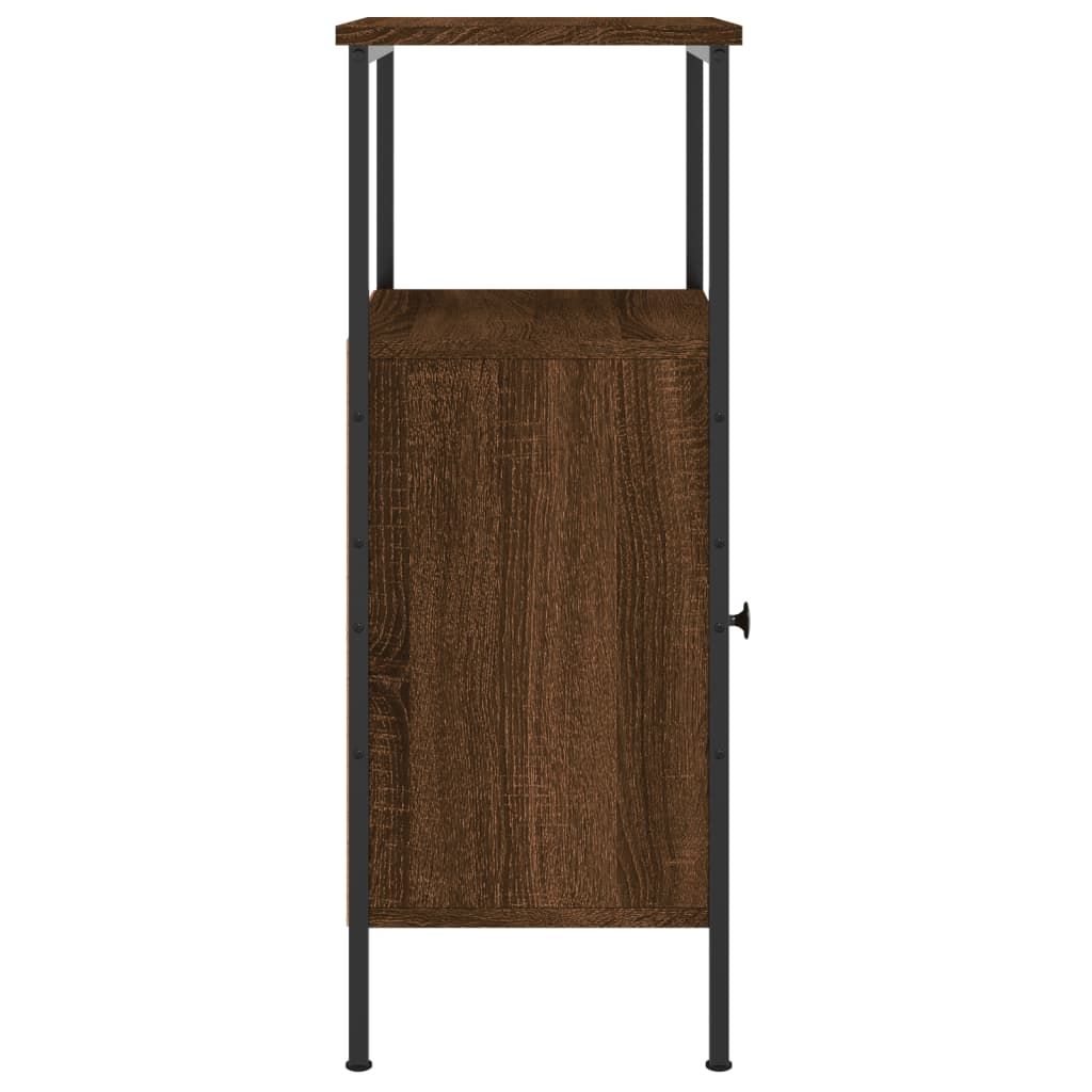 Nattbord 2 stk brun eik 41x31x80 cm konstruert tre
