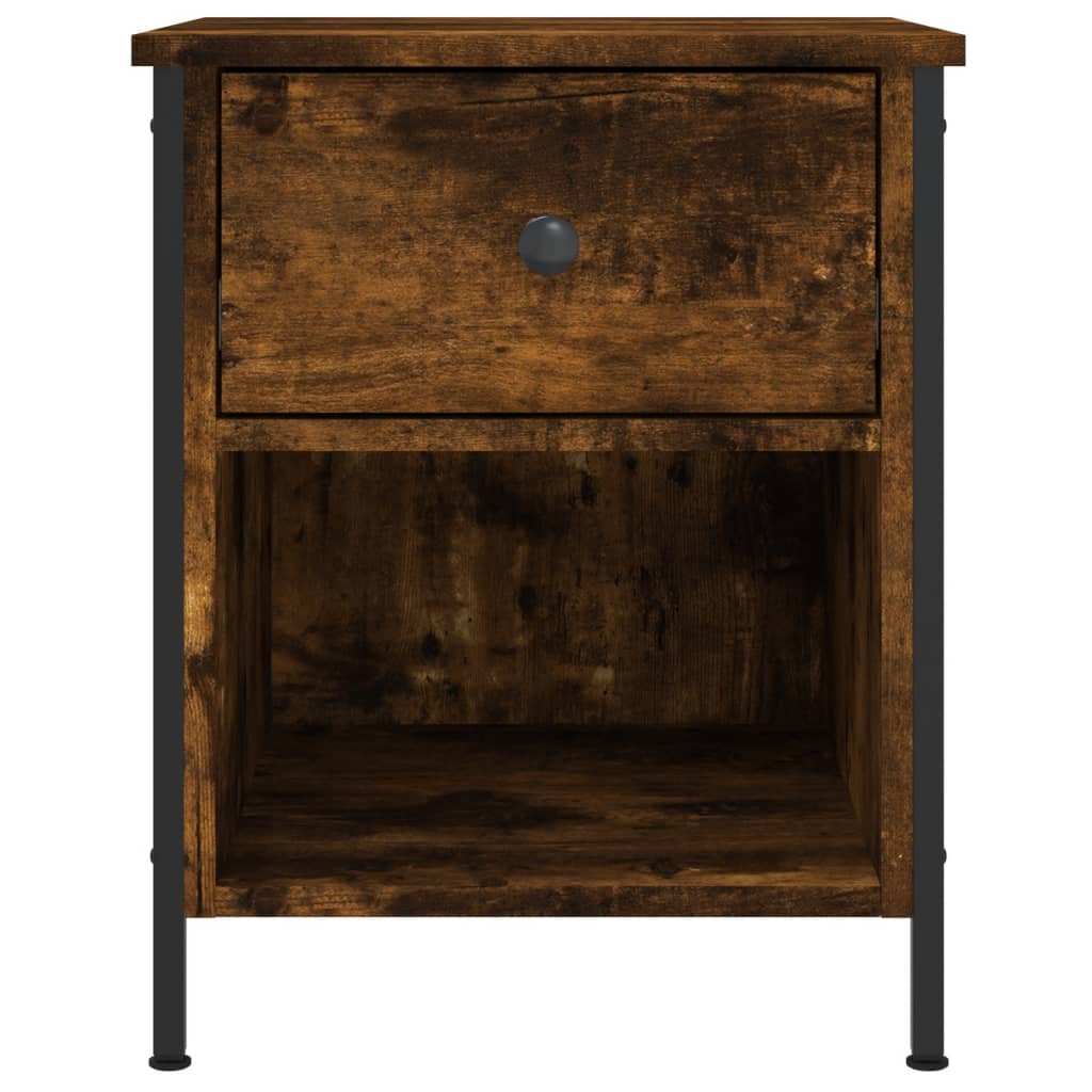 Nattbord røkt eik 40x42x50 cm konstruert tre
