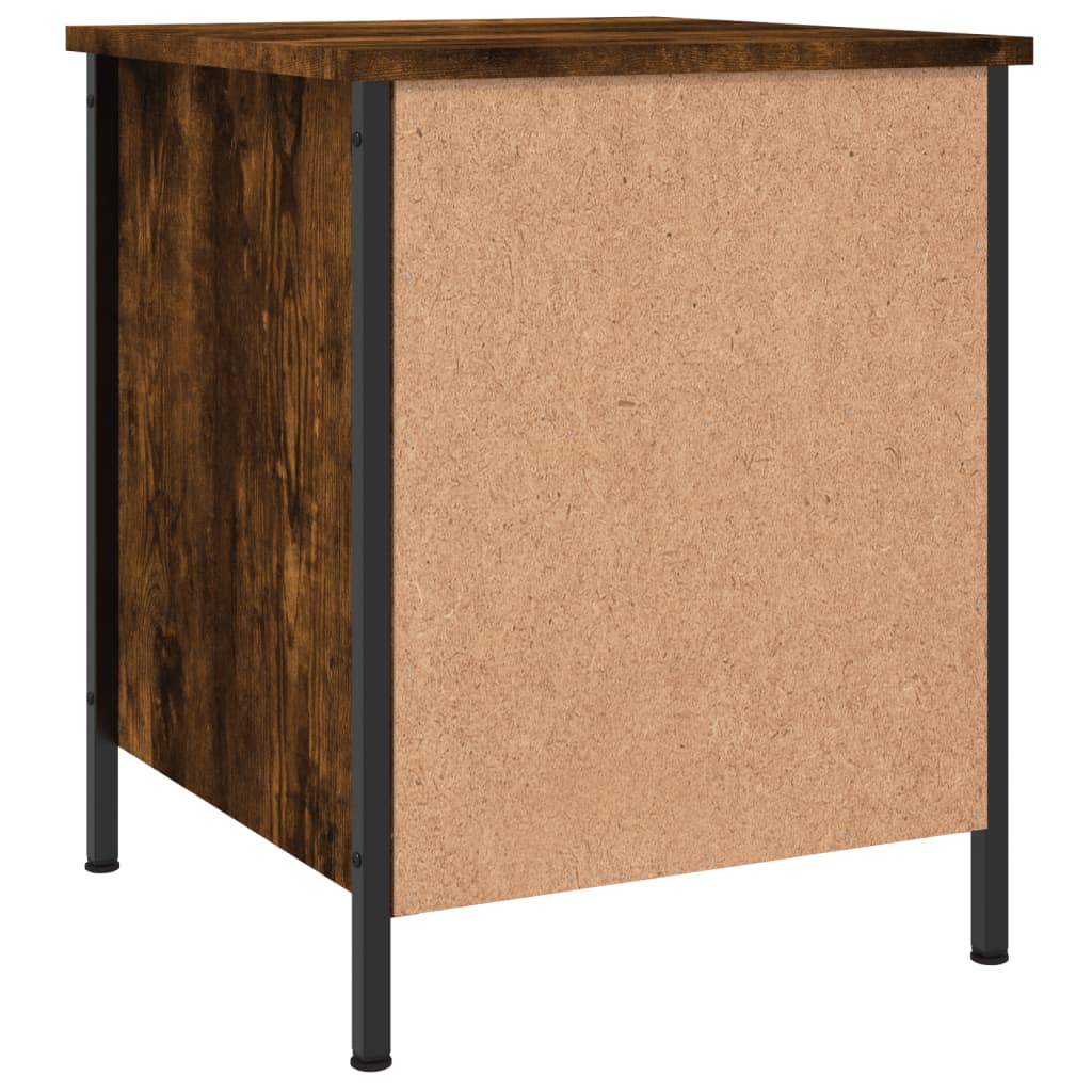 Nattbord 2 stk røkt eik 40x42x50 cm konstruert tre
