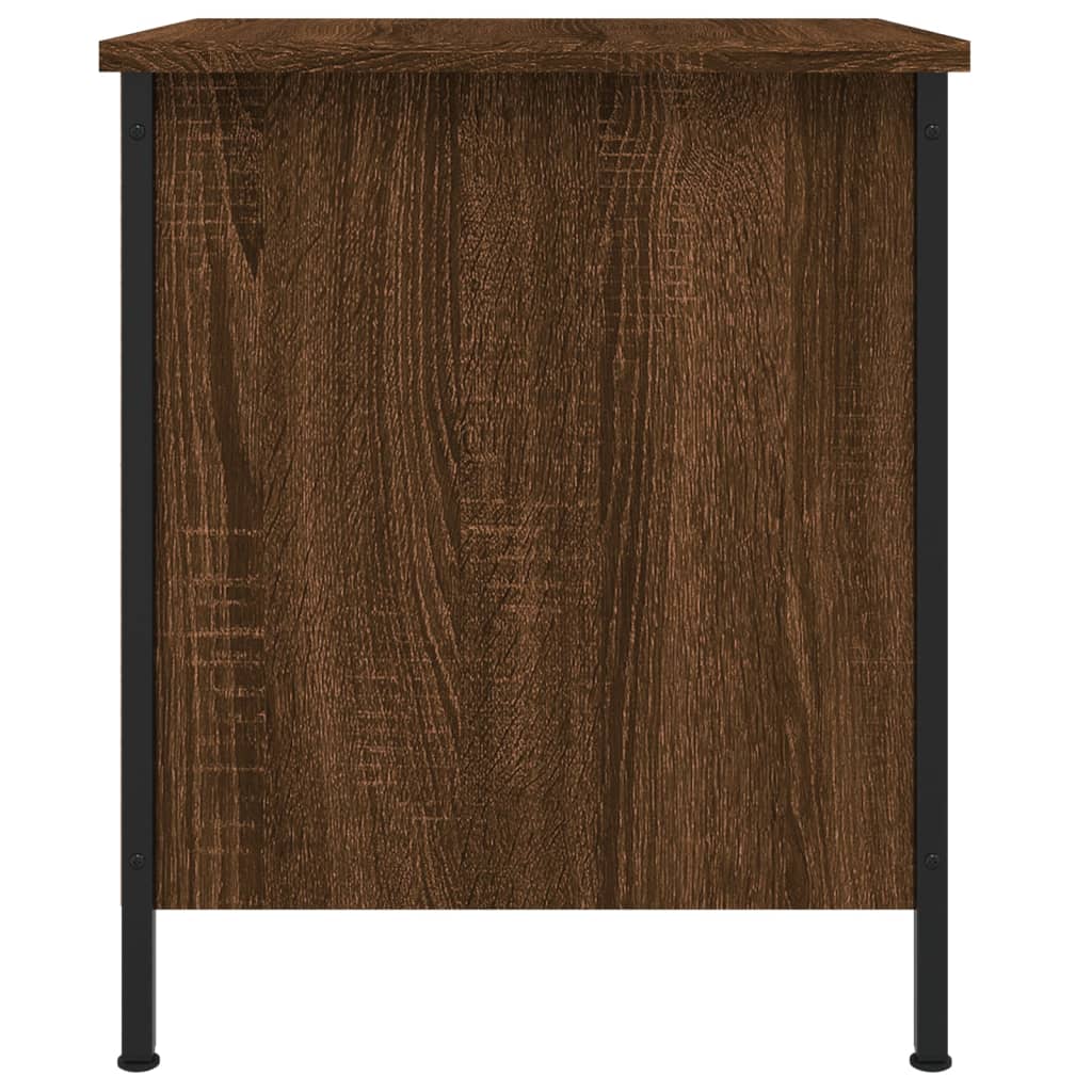 Nattbord 2 stk brun eik 40x42x50 cm konstruert tre