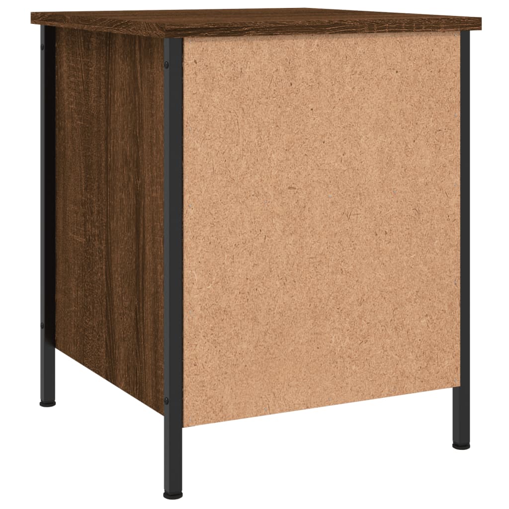 Nattbord 2 stk brun eik 40x42x50 cm konstruert tre