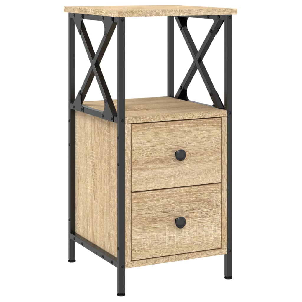 Nattbord 2 stk sonoma eik 34x35,5x70 cm konstruert tre