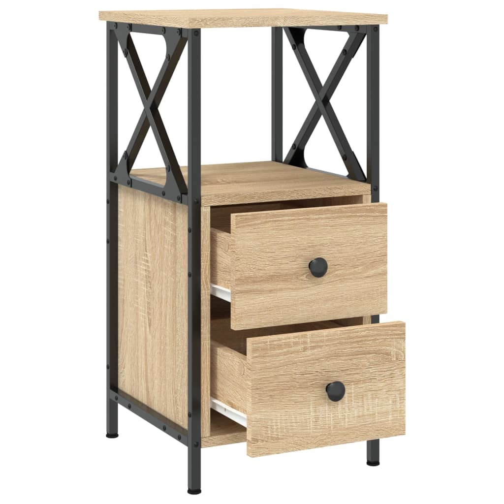 Nattbord 2 stk sonoma eik 34x35,5x70 cm konstruert tre