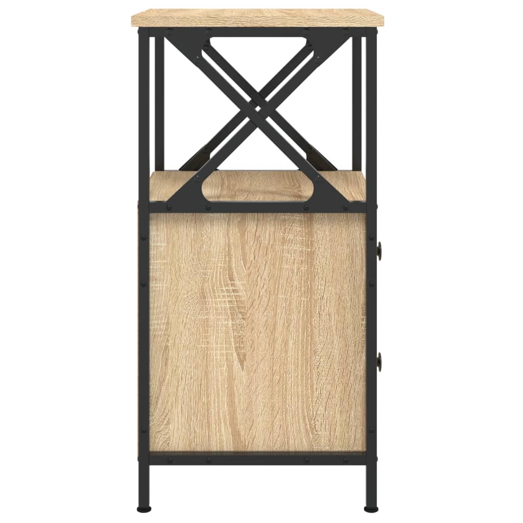 Nattbord 2 stk sonoma eik 34x35,5x70 cm konstruert tre