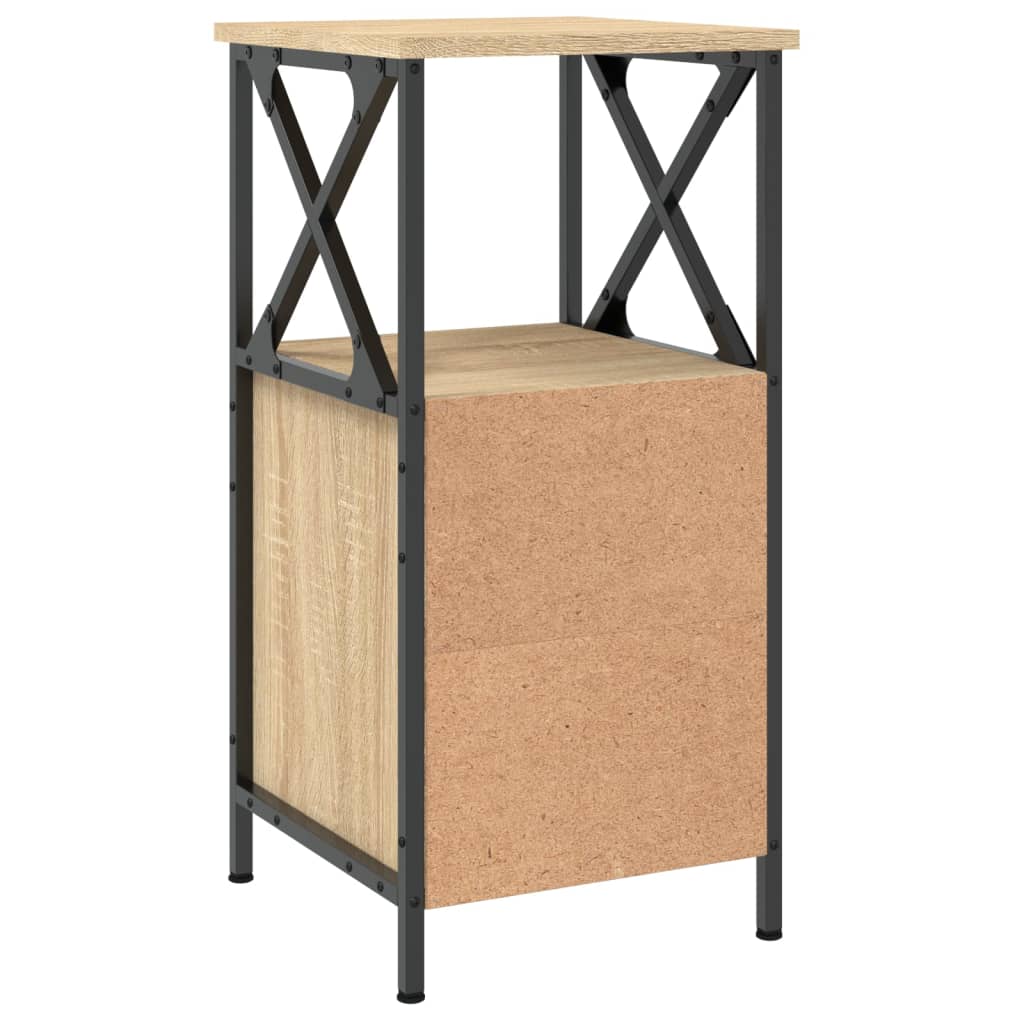 Nattbord 2 stk sonoma eik 34x35,5x70 cm konstruert tre