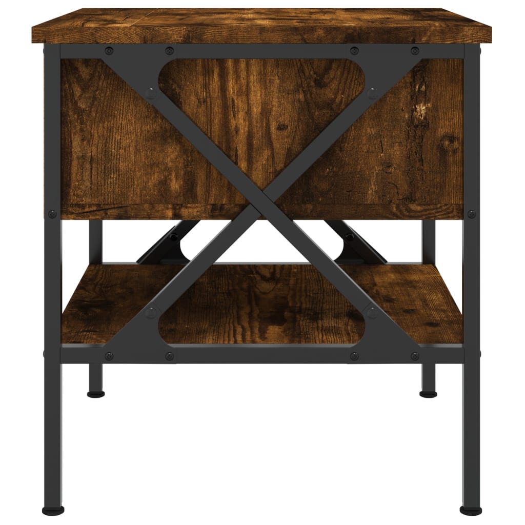 Nattbord 2 stk røkt eik 40x42x45 cm konstruert tre