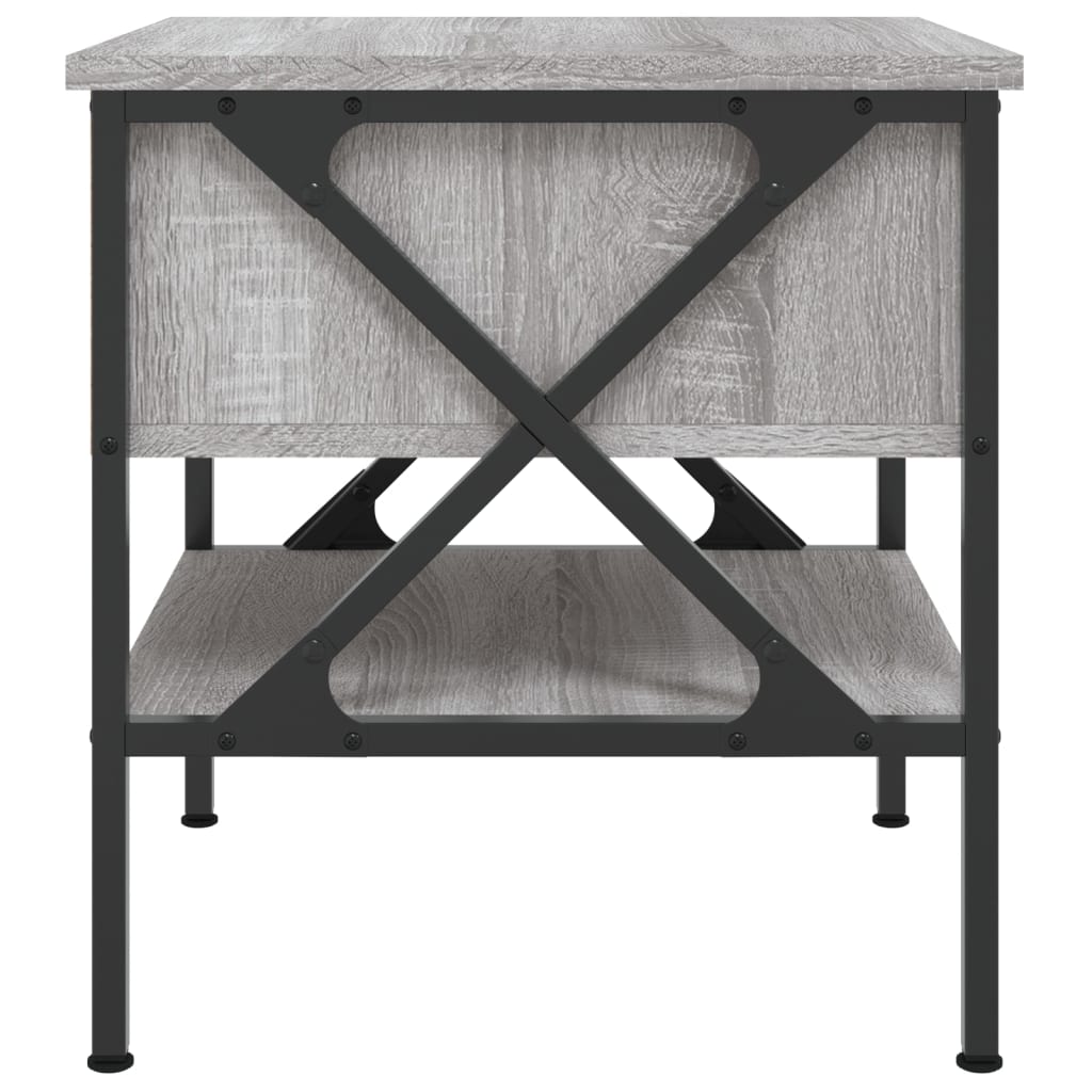 Nattbord 2 stk grå sonoma 40x42x45 cm konstruert tre