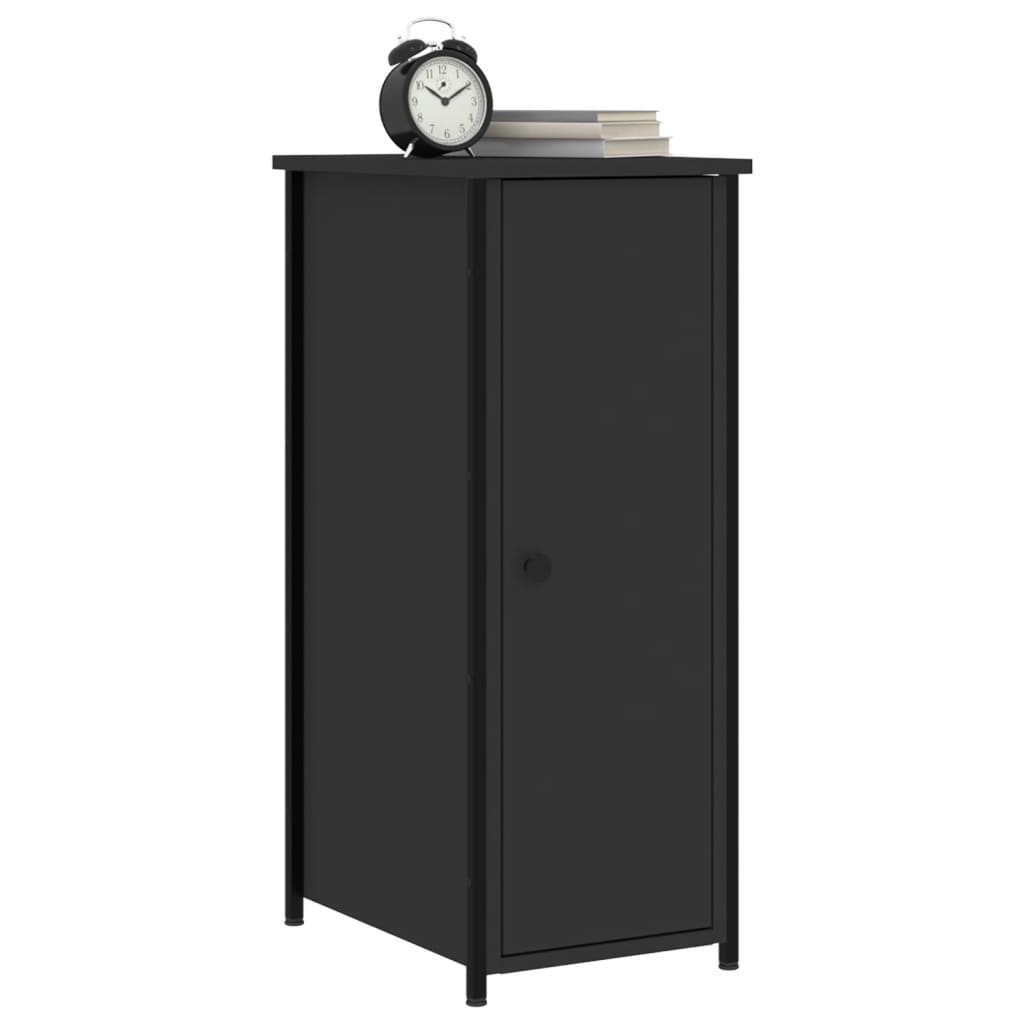 Nattbord 2 stk svart 32x42x80 cm konstruert tre