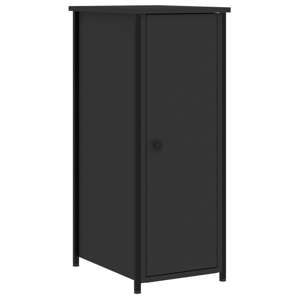Nattbord 2 stk svart 32x42x80 cm konstruert tre