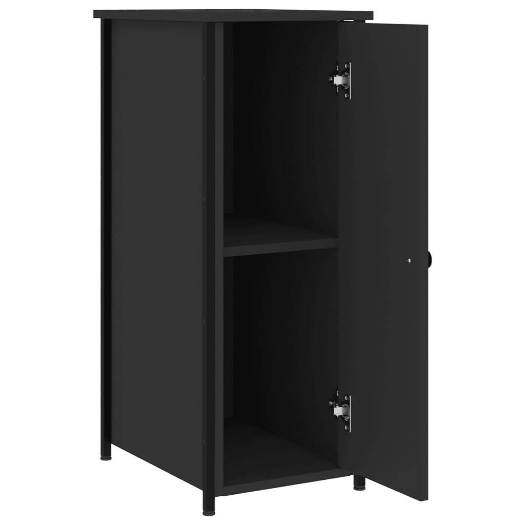 Nattbord 2 stk svart 32x42x80 cm konstruert tre