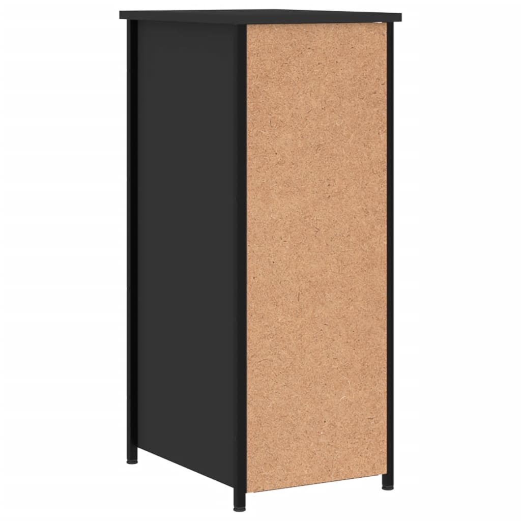 Nattbord 2 stk svart 32x42x80 cm konstruert tre